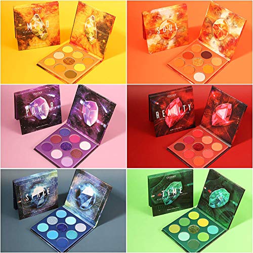 docolor 19PCs Bastet Cat Makeup Brush Set + 54 Colors Gemstone Eye Shadow Palette Premium Synthetic Kabuki Foundation Blending Face Powder Blush Concealers Eyeshadow Fan Make Up Brushes Set