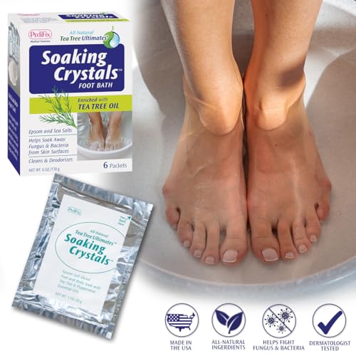 PediFix Tea Tree Oil & Epsom Salt Foot Soak Crystals (6 Packets)