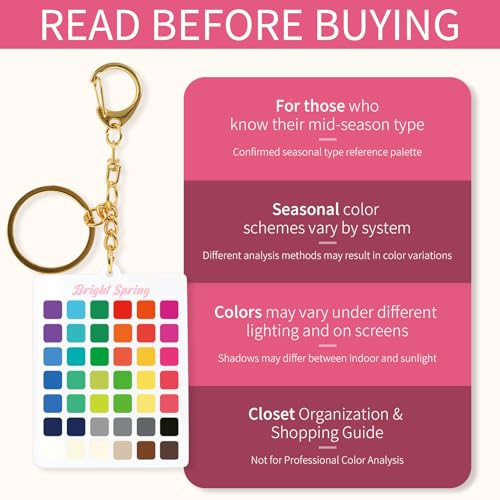 Seasons Color Analysis Swatch Keychain - Personal Styling Guide