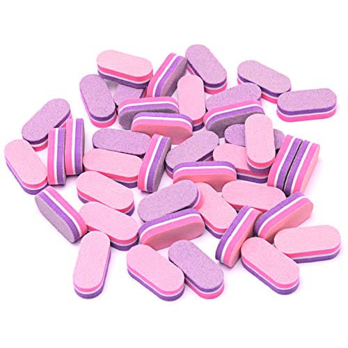 Mini Nail Buffers - 40pc Double-Sided 100/180 Grit for Acrylic Nails