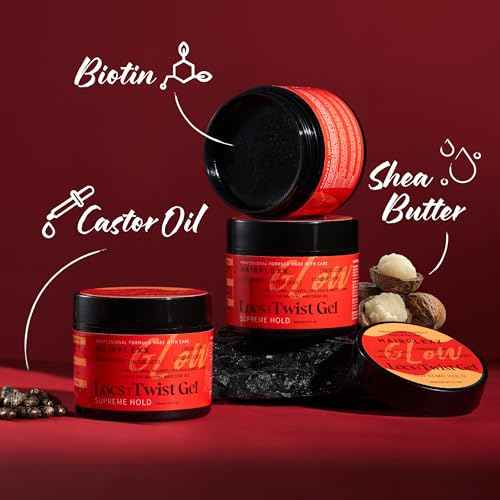 Hairplexx Glow Loc & Twist Gel ? Supreme Hold for Locs, Retwists & Twists ? Deep Moisture and Scalp Nourishment ? With Shea Butter, Biotin & Castor Oil (5.07 fl oz, Shea Butter)