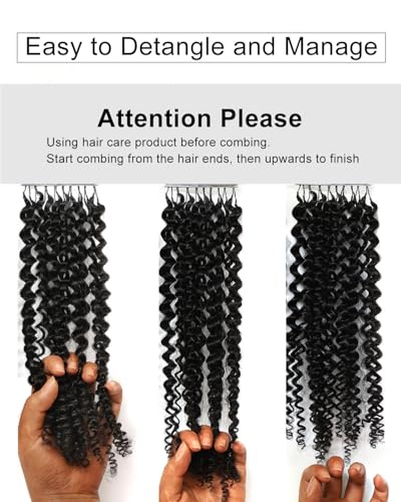 BEEOS 20 Inch Kinky Curly Crochet Hair Extensions - 40g
