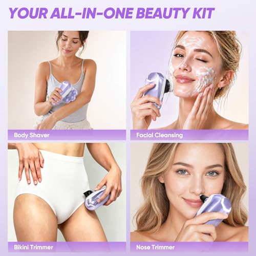 7D Electric Shaver for Women, Wet Dry Bikini Trimmer Kit