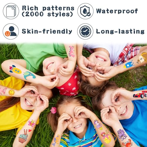 Kids Temporary Tattoos 168 Sheets 2000 Styles Party Favors