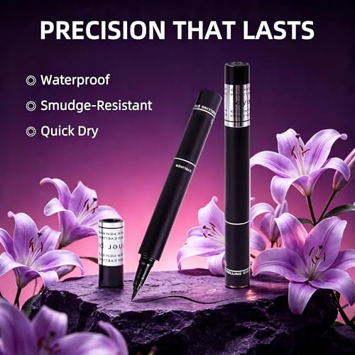 Black Liquid Eyeliner Waterproof Ultra Fine Precision Tip