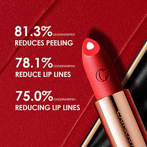 CARSLAN Dual Core Moisturizing Lipstick, Longlasting Hydrating, High Pigmented Lip Color With Vitamin E and Olive Oil, 01 Red Tomatoes, Red