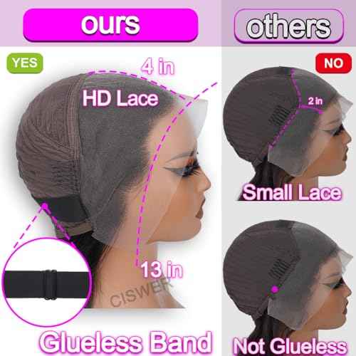 Lace Front Bob Wig Human Hair Short Bob Wigs for Black Women 13x4 Lace Wigs Human Hair Pre Plucked Straight Natural Color 180 Density 14 Inch