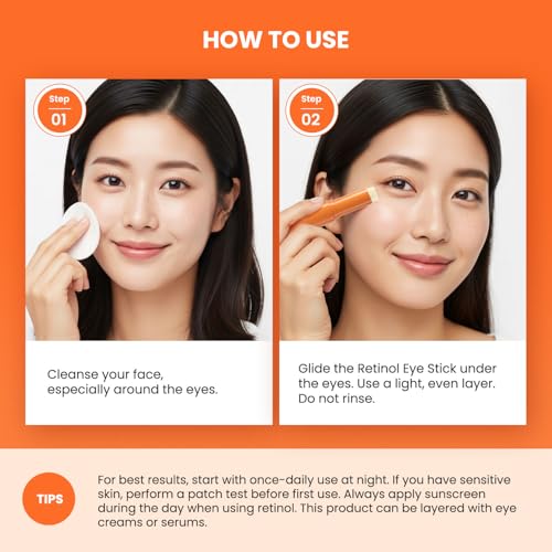 VELAMO ADVANCED Retinol Eye Stick: Plumping & Smoothing Under Eye Balm for Dark Circles, Puffiness & Wrinkles - Made in Korea, Upgraded Formula with Collagen, Niacinamide & Peptides 0.35 OZ/10g 3 Pcs