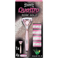 Wilkinson Sword - Quattro for Women | Premium Metal Rose Gold | Razor Handle + 5 Blade Refills