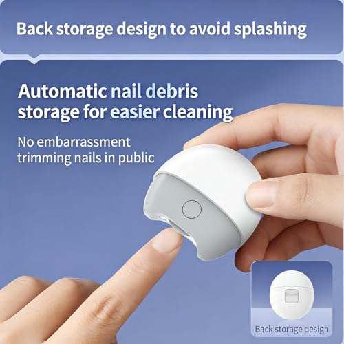 Electric Nail Clipper for Seniors - 2 in 1 Automatic Trimmer with Light