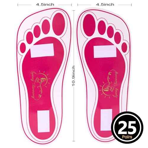 25Pairs(50Feets) Disposable Stick Spray Tanning Feet Pads Perfect for preventing spray tan solution,Deluxe & Hygienic Spray Tan Feet Pads-Ideal for Salons and Spas or Home,Easy to Apply