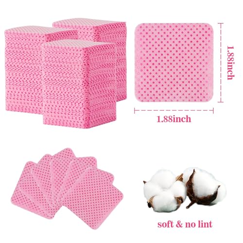 600 Count Lint-Free Nail Wipes for Gel Polish & Manicure Removal - Pink, One Size
