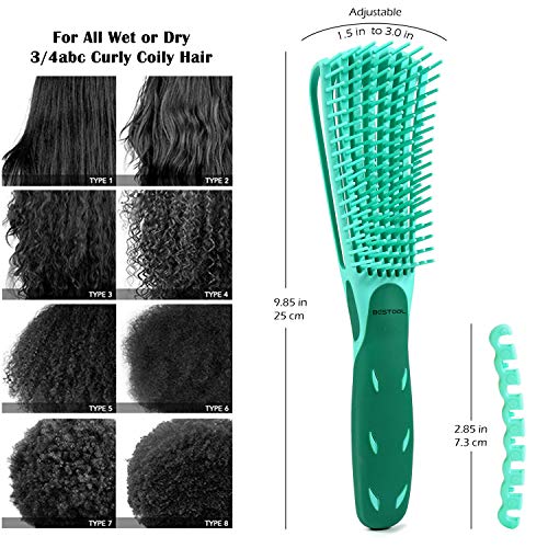 BESTOOL Detangling Brush for Curly & Afro Hair - Wet or Dry