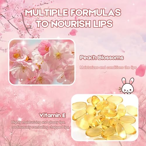 Crystal Jelly Peach Honey Lip Oil with Large Brush
