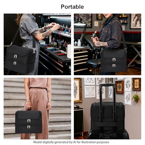 TANTO Tattoo Travel Case - Holds 54 Ink Bottles & Supplies