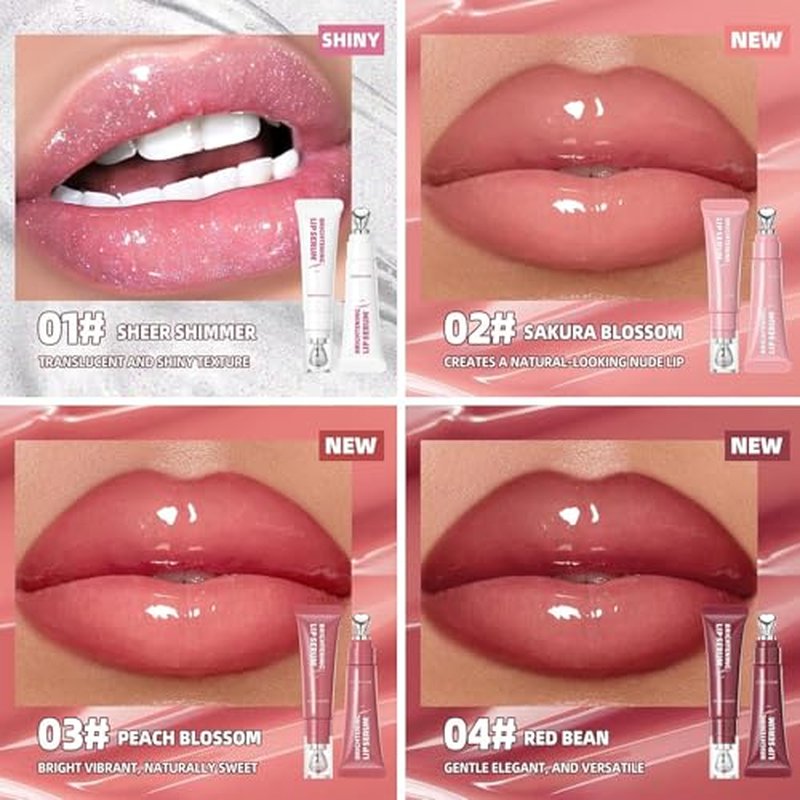 Hydrating Lip Serum Set - 4PCS Tinted Glossy Lip Balm