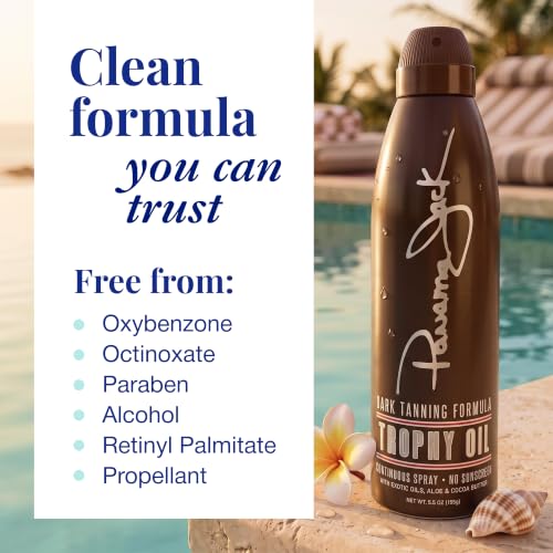 Panama Jack Trophy Suntan Oil 5.5 oz - Deep Tan Formula, No SPF