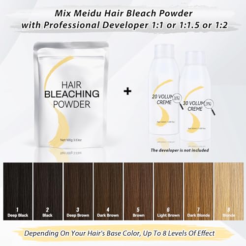 JUANCHI Hair Bleach Powder 100g - Lifts 8 Levels