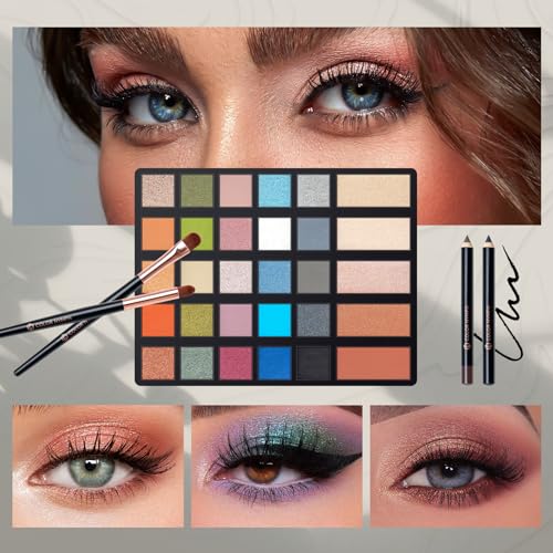 Color Nymph All-in-One Makeup Kit with Mirror - Gold Cosmetic Set