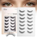 GAQQI Wispy D-Curve False Eyelashes - 7 Pairs Reusable Faux Mink