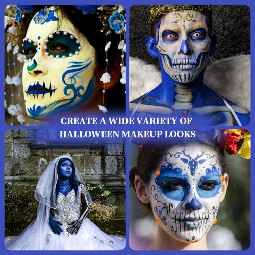 YBUETE Blue Face Body Paint Stick - Professional Makeup for Halloween & Cosplay