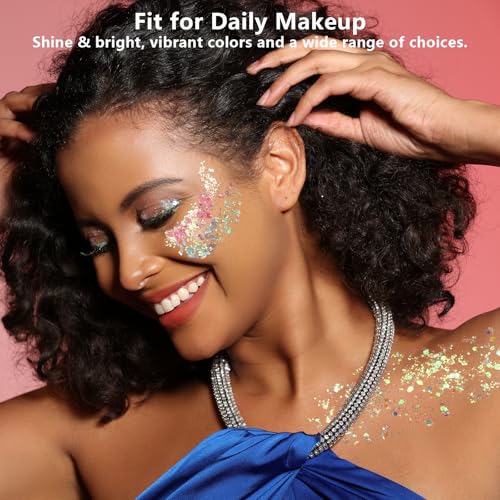 Teenitor Glow in Dark Body Glitter Gel - 24 Colors