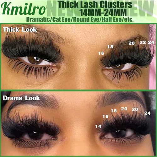 240D Lash Clusters 14-24mm Mixed Lengths 192Pcs DIY Eyelash Extensions