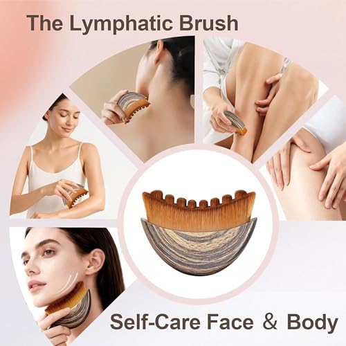 Lymphatic Drainage Face Brush - 2-in-1 Massager with Case