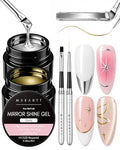 Makartt Chrome Gel Nail Polish Set - Gold & Silver Mirror Painting Gel