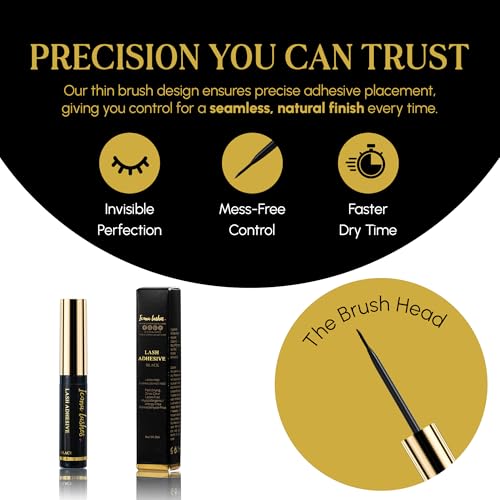 Icona Lashes Eyelash Glue - Quick Drying 48-Hour Hold, 5ml