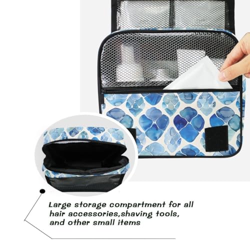 Hanging Travel Toiletry Bag Watercolour Tortoise Shell Kit Makeup Case Cosmetics Organizer for Men Women