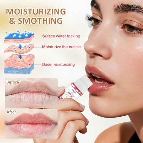 DMSKY 40 Pack Mini Lip Balm, Natural Lip Balm Bulk with Vitamin E and Coconut Oil, Moisturizing Lip Balms for Dry Cracked lips - 10 Flavors