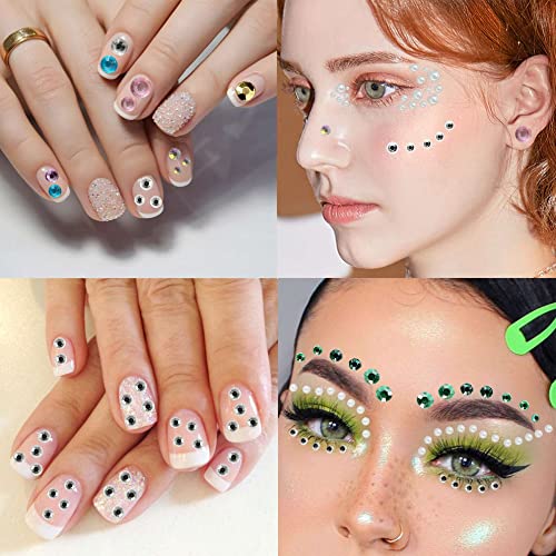 Bilizar 6 Sheets Face Gems Stick-On Jewels Rhinestones