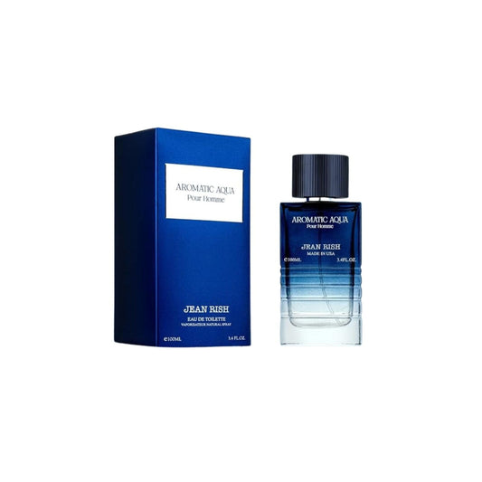 Jean Rish Aromatic Aqua Pour Homme, Eau de Parfum (3.4 Fl Oz / 100ml) with Grapefruit, Mint and Ginger Notes - Long Lasting and Luxury Fragrance, Made in USA