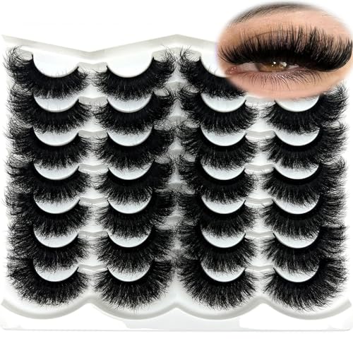 25mm Fluffy Faux Mink Lashes - Dramatic D Curl Volume Eyelashes
