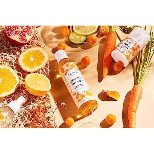 LilyAna Naturals Vitamin C Skincare Gift Set - Brightening and Anti-Aging Skin Care Products - Vitamin C Serum and Hyaluronic Acid - 4 Piece Set