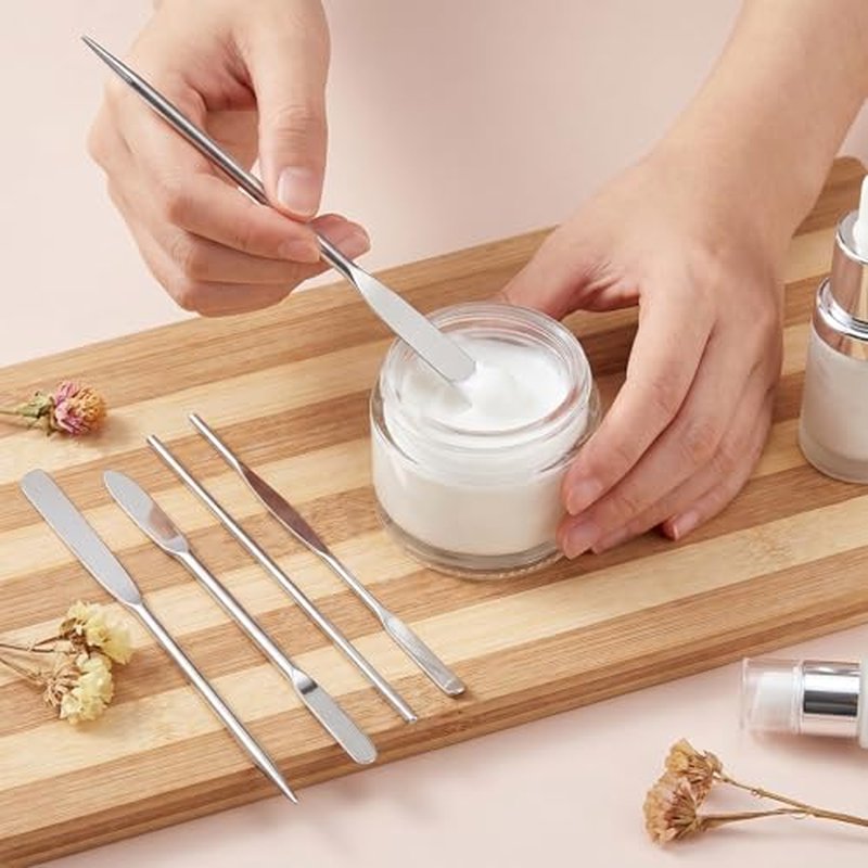 5-Piece Stainless Steel Makeup Spatula Set