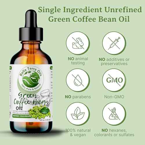 Bella Terra Oils - Green Coffee Bean Oil 8 oz - Celebrating the Aromatic Intensity of Green Oil, Filled with Essential Nutrients for a Refreshed Look