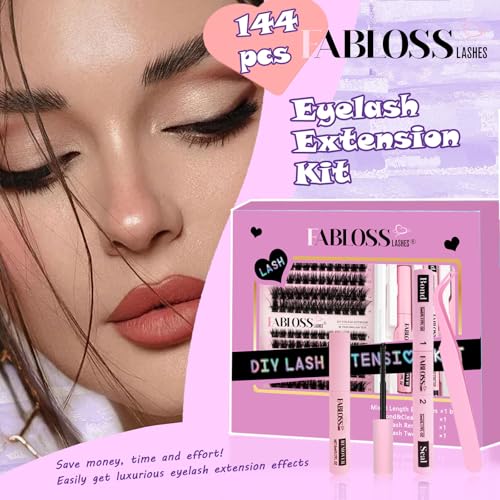 Lash Clusters Kit 144Pcs DIY Eyelash Extensions 80D