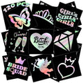 winthrop 120 Pcs Cheers Bachelorette Temporary Tattoos, Metallic Foil Bronzing Style, Individually Wrapped Waterproof Safety Tattoos, Best Choice for Bachelorette Party Bridesmaid Favor, 60 Designs