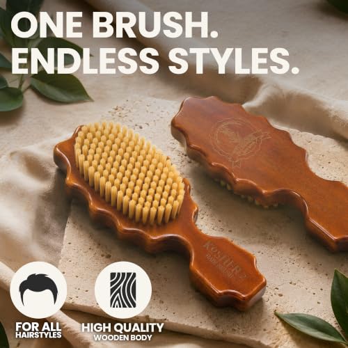 Kosher 100% Natural Plant Wave Brush for Curly & Coarse Hair