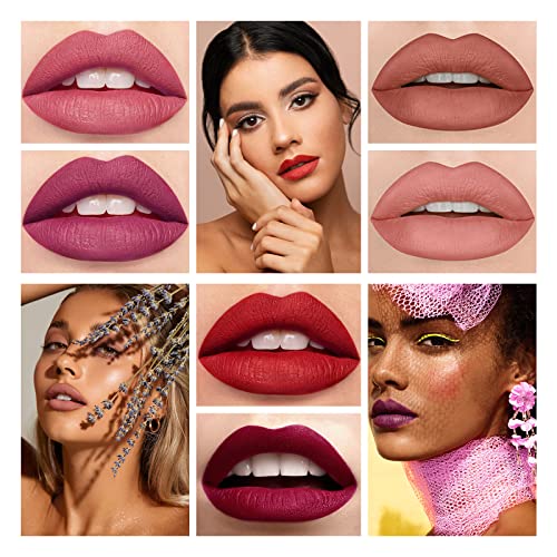 18 Colors Capsule Pills Lipstick Mini Lip-Stick Set, Long Lasting Mini Matte Lipstick Lip Stain Lip Tint - Labiales Mate 24 Horas Originales, Cute Dark Red Matte Lipsticks Set for Women