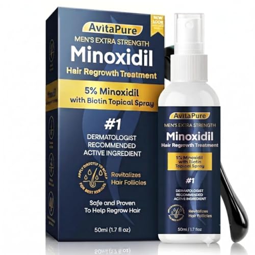 5% Minoxidil Spray for Men - Extra Strength Hair Regrowth Treatment