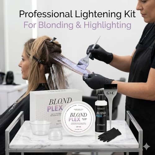 Hair Bar NYC Blond Plex 10X Lightener Kit with Violet Developer