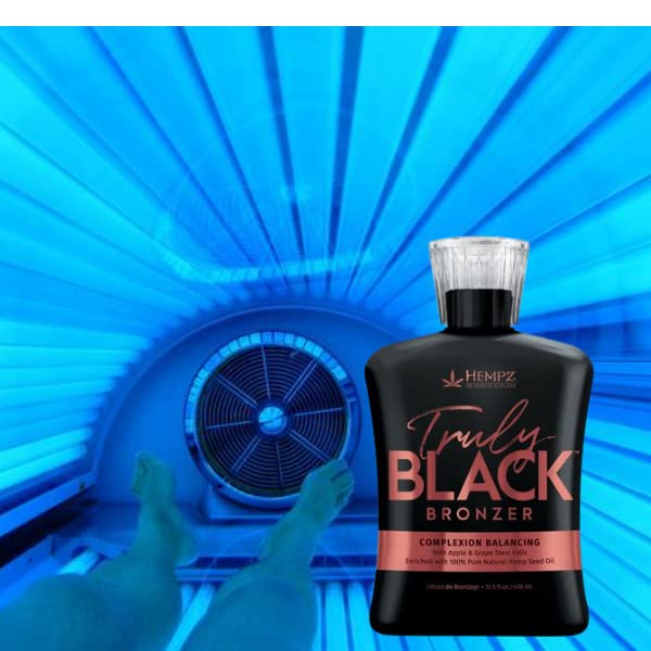 Hempz Truly Black Bronzer 13oz - Natural Hemp Oil Tanning Lotion