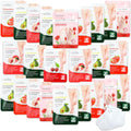 Foot Mask 24 Pack - Hydrating Foot Care Set with Fruit & Plant Extracts