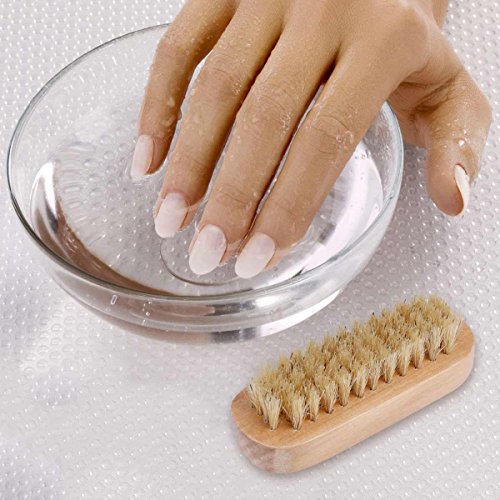 Double-Sided Wooden Nail Brush for Manicure & Pedicure - 4 Pack
