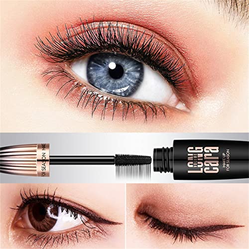 4D Silk Fiber Mascara Black Waterproof Volume & Length - 2 Pack