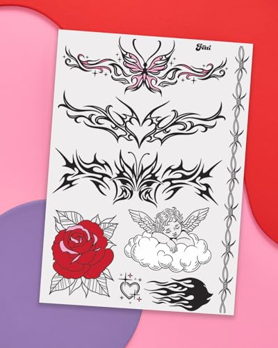 xo, Fetti Realistic Temporary Tattoos - 28 Designs, 4 Sheets