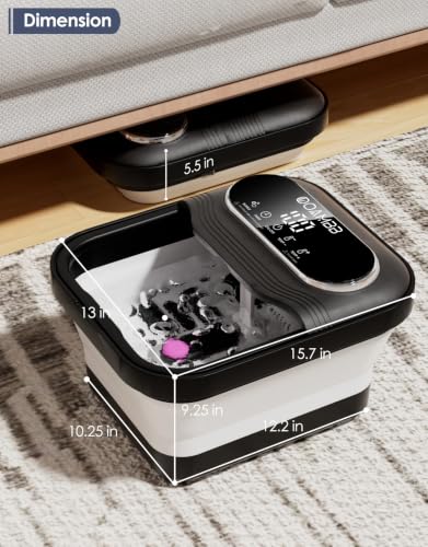 Collapsible Foot Spa with Heat, Bubbles & Massage Rollers